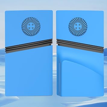Face Plates Cover Shell with Cooling Vents for PS5 Pro Disc Edition, Matte Faceplates Accessories Compatible with PlayStation 5 Pro Console Protective Replacement Panels (Starlight Blue)