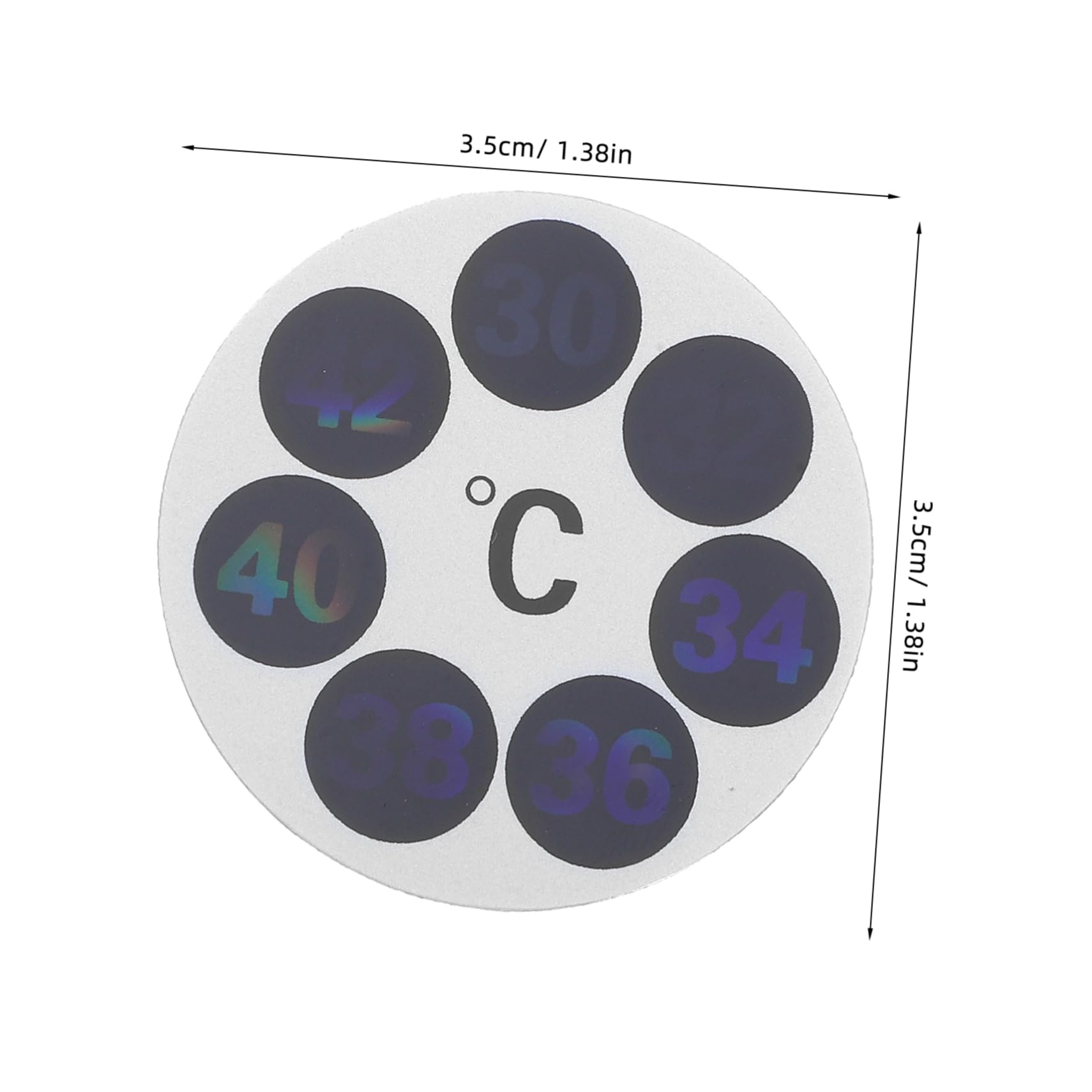 SOLUSTRE Water Temperature Sticker 10pcs Bath Thermometer Self-adhesive Waterproof Accurate Reading for Kids and Adults