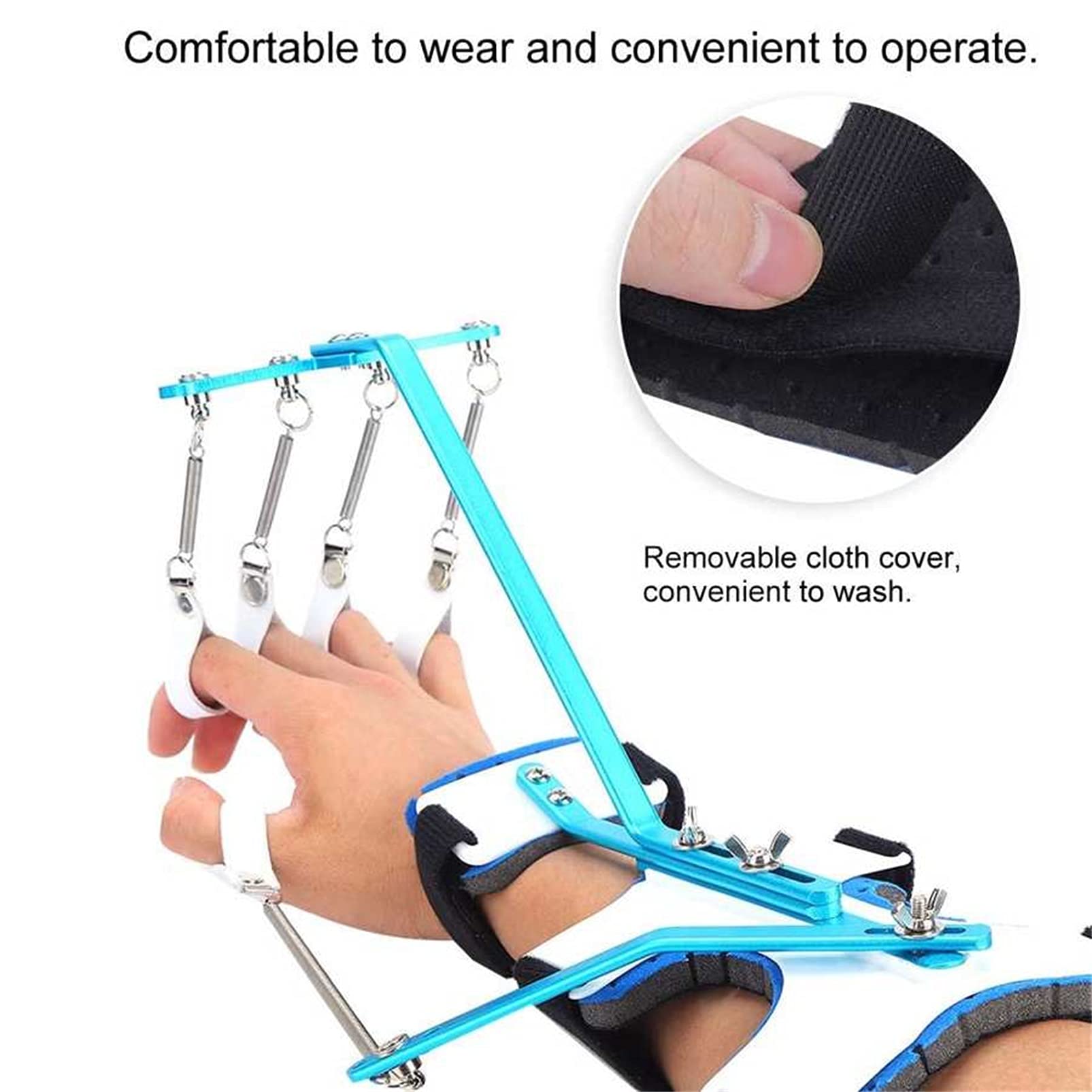 Equipo de entrenamiento de rehabilitación de manos Protector de férula para dedos Ortesis Médica Muñeca Ortesis de dedo Ejercicio de recuperación del tendón para pacientes con hemiplejía por