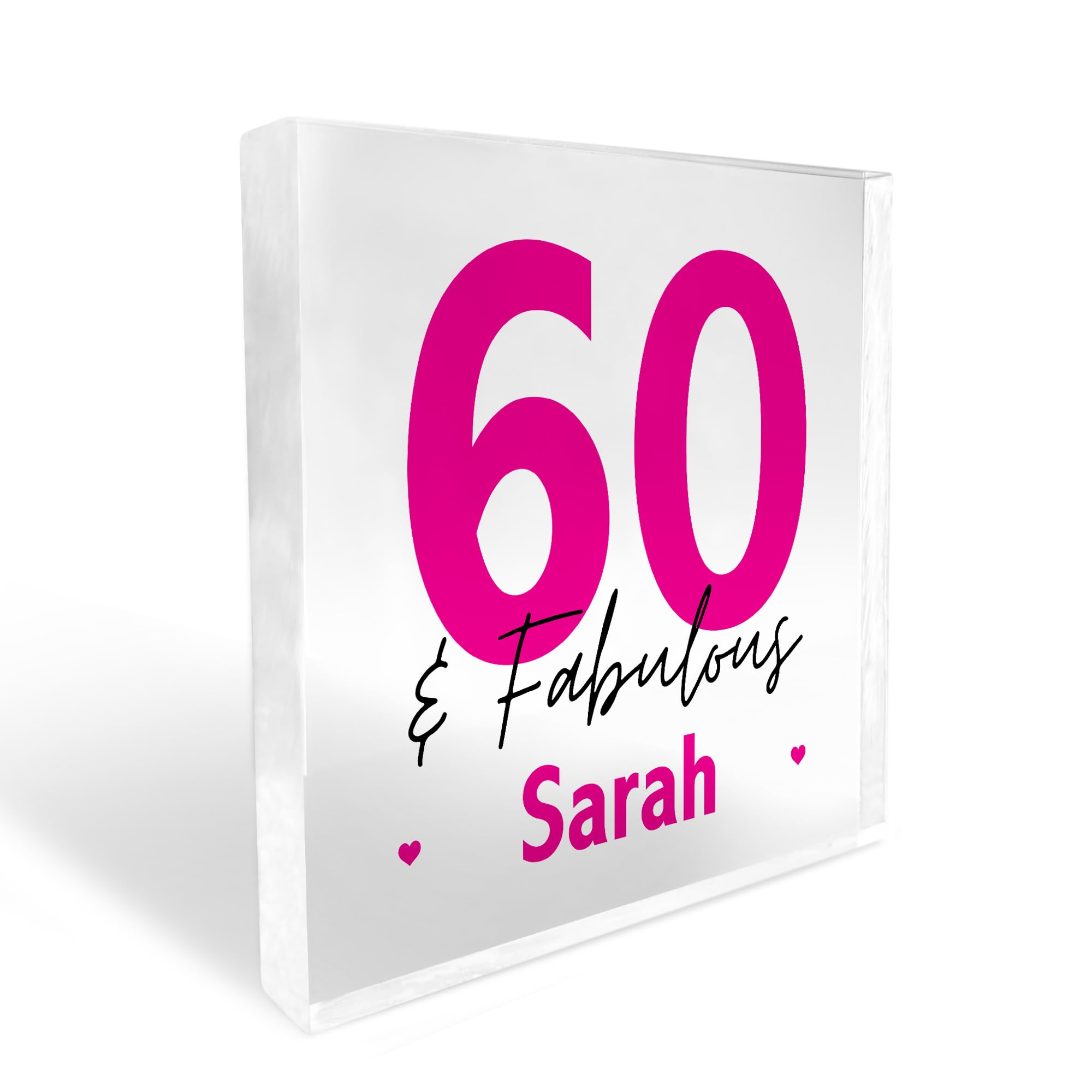 Red Ocean 60th Birthday Gift Personalised Acrylic Block 60 And Fabulous Mum Auntie Nan 60th Birthday Gifts For Women Keepsake
