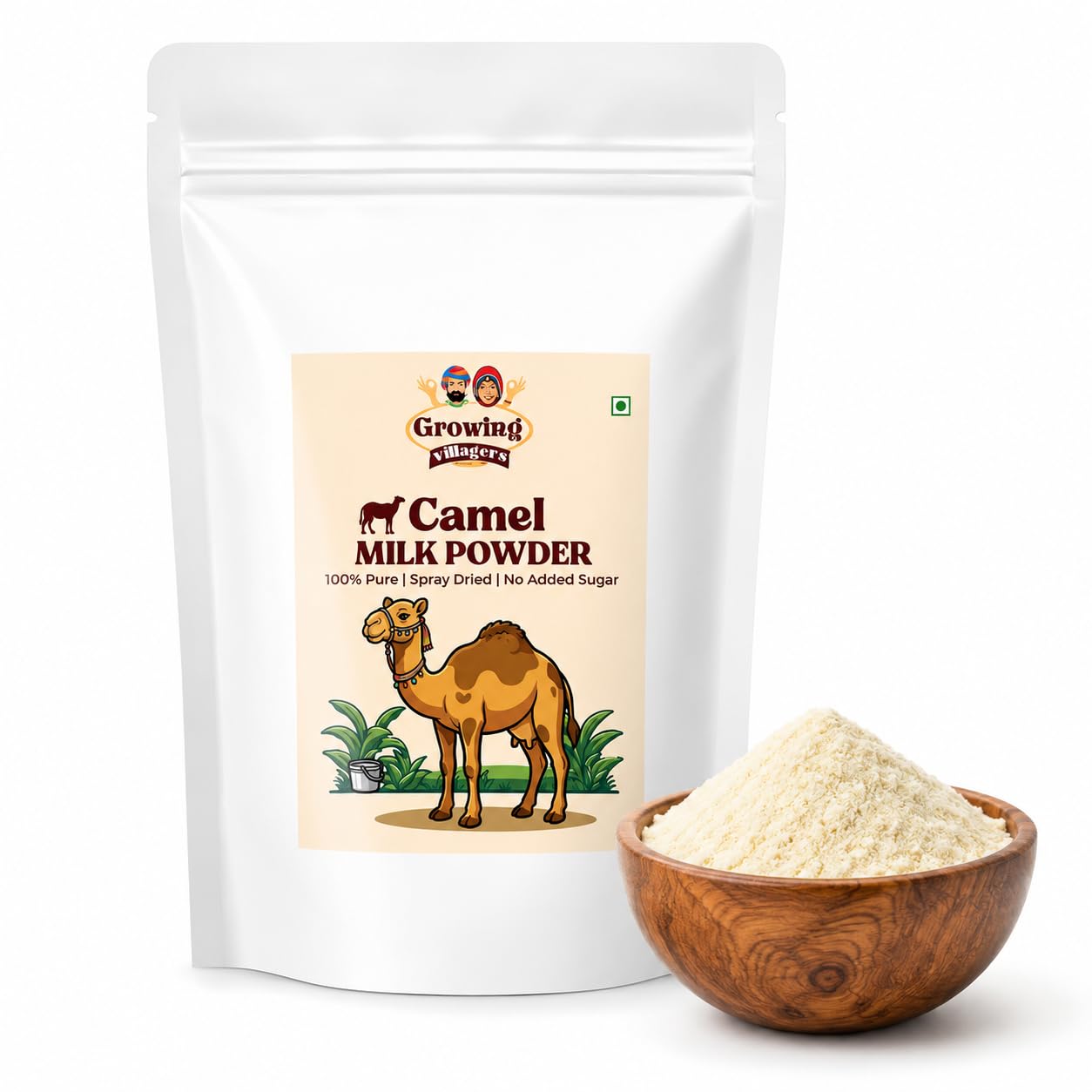 Growing Villagers Camel Milk Powder | Rajasthani Desert Camel Milk | High Protein & Mineral Rich | No Antibiotics, No Hormones | 500g-image-47