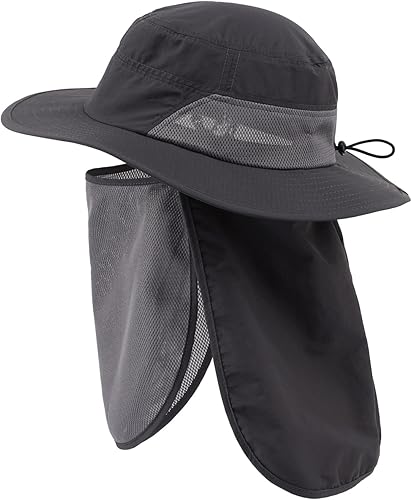 Home Prefer UPF50+ - Sombrero de pesca de ala ancha para hombre con solapa para el cuello