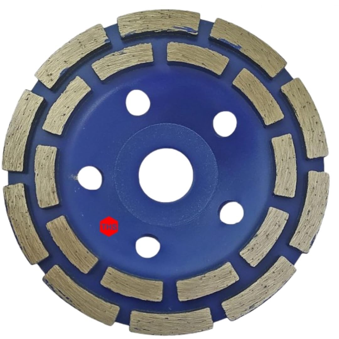 THS 7-inch Diamond Segment Grinding Cup Wheel, Double Row Grinder Disc for Concrete Granite Stone Marble (180 mm, Silver) (B0BM9285HQ) Amazon Price History, Amazon Price Tracker