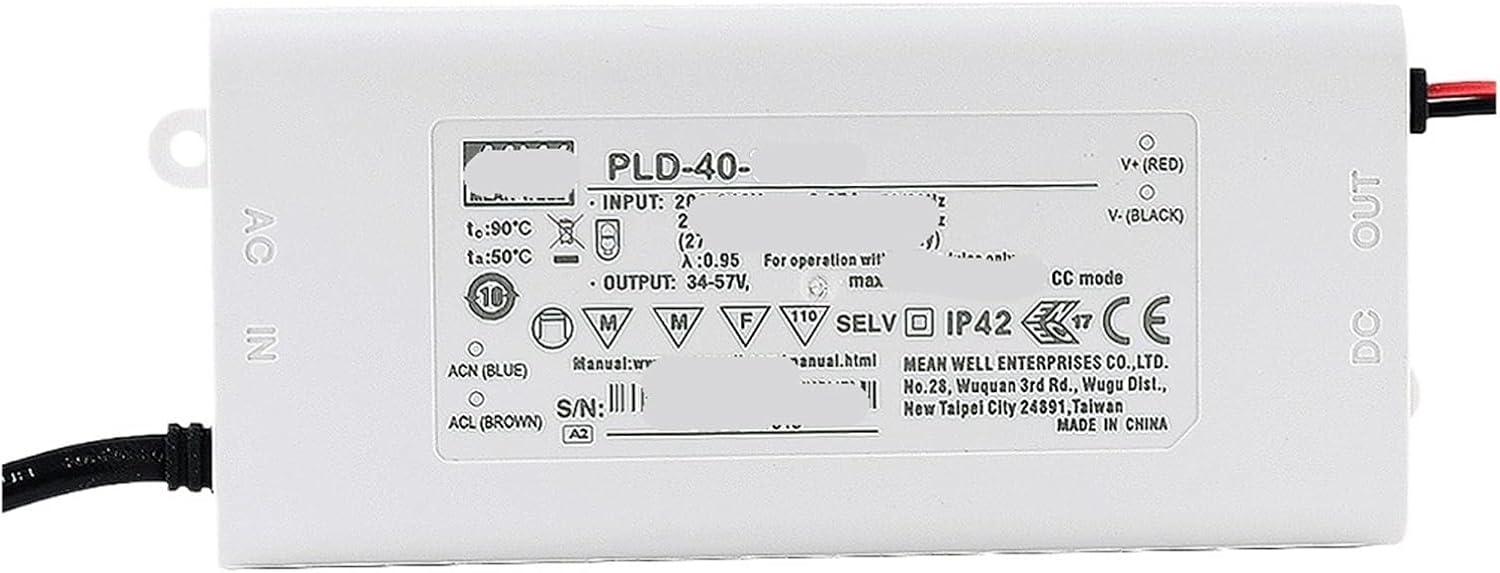 LED照明電源 PLD-40-500B/700B 40W プラスチックケース PFC定電流電源(PLD-40-700B 700mA)