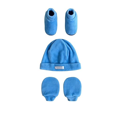 Kit 3 Peças para Bebê - Touquinha, Luvas, Sapatinhos