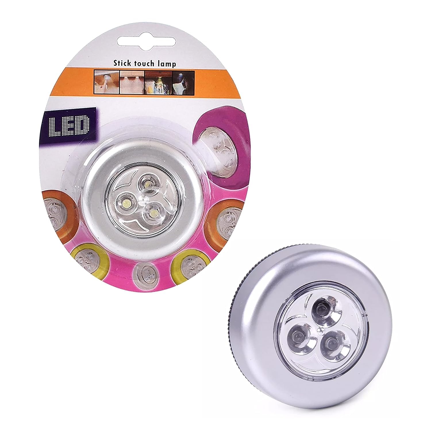MAPPERZ Wireless LED Puck Light, Stick-Anywhere Closet Portable Tap Push Button Stair-Wall Lights for Cabinet, Hallway, Bathroom, Bedroom, Kitchen, 3 Battery Operated Low White Light, Pc3 (B0BY8XRGFH) Amazon Price History, Amazon Price Tracker