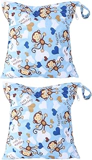 ibasenice 2 Pçs Saco De Fraldas Do Bebê Sacos De Fraldas De Pano Do Bebê Saco De Fraldas Saco De Fraldas Lavável Saco De Fraldas Do Bebê Molhado Seco Saco De Fraldas Do Bebê Único Zíper