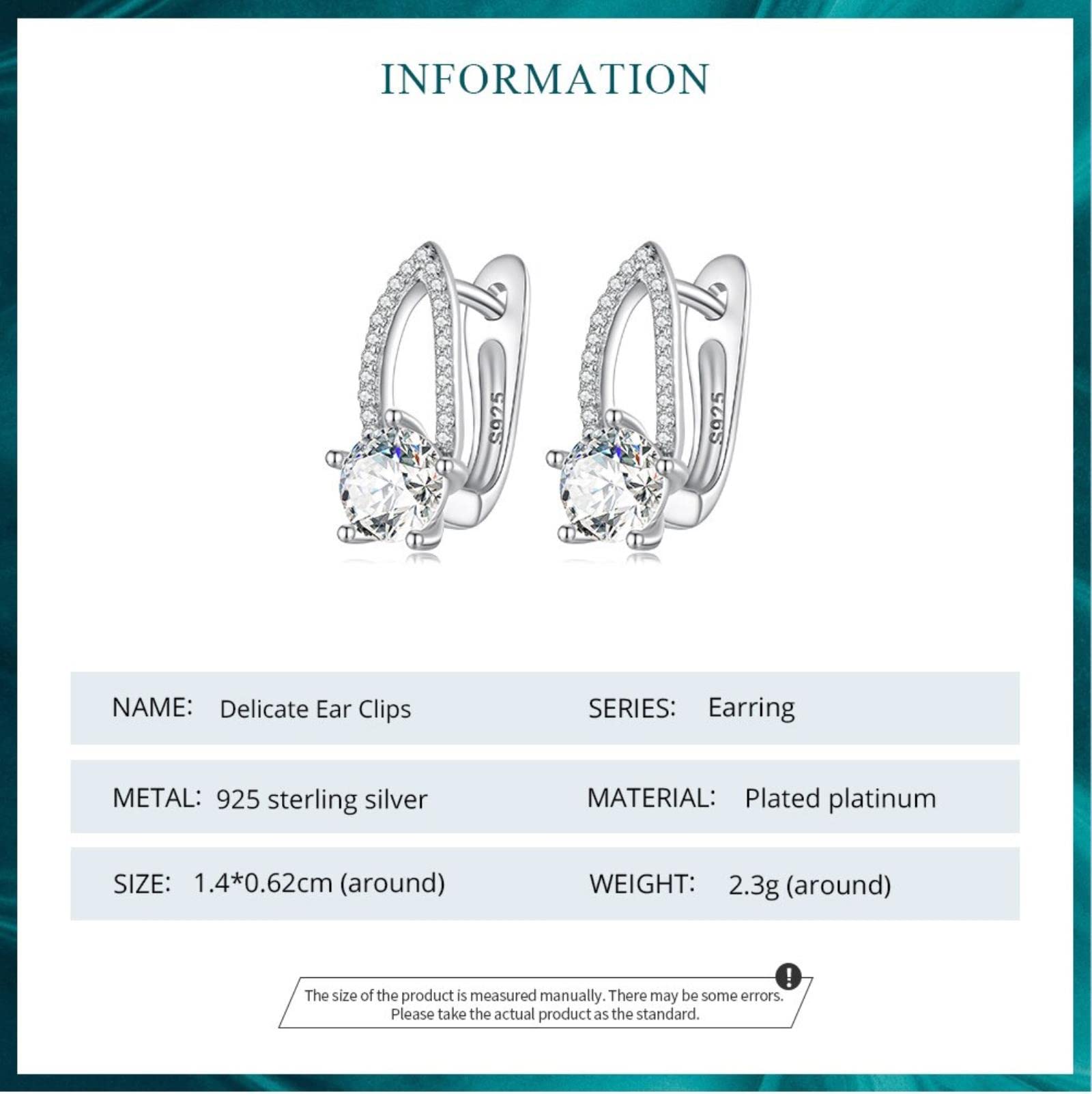 Orecchini a cerchio con zirconi rotondi in argento sterling 925, brillanti, for donne, regalo di compleanno, gioielleria raffinata