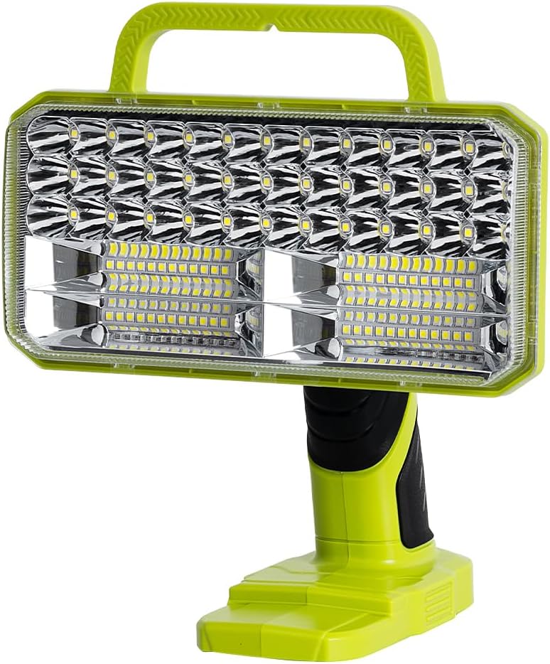 Image of 40W LED Work Light for Ryobi One+ 18V Li-ion Ni-Cad Ni-Mh Battery - 4200LM Flashlight with 3 Light Modes, Portable and Efficient Worklight with 84 LED (Battery not Included)