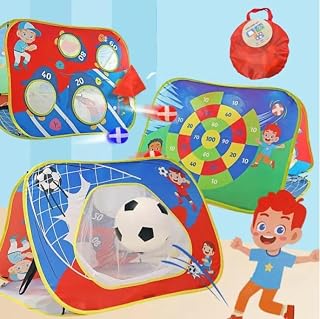 Super Kit de Jogos Tabuleiro 3 em 1 com Jogo Bolinhas de Dardo, Cobrança de Penalti de Futebol, Acerte ao alvo com saco de areia, Divertido para Familia, Pais e Filhos