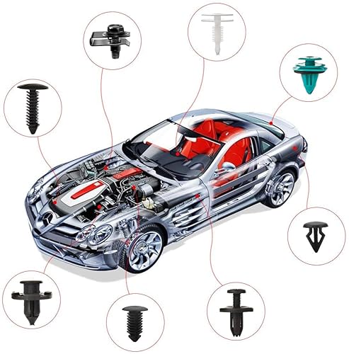 Miniatura 5 de UNENDA - Pines sujetadores de plástico para automóvil