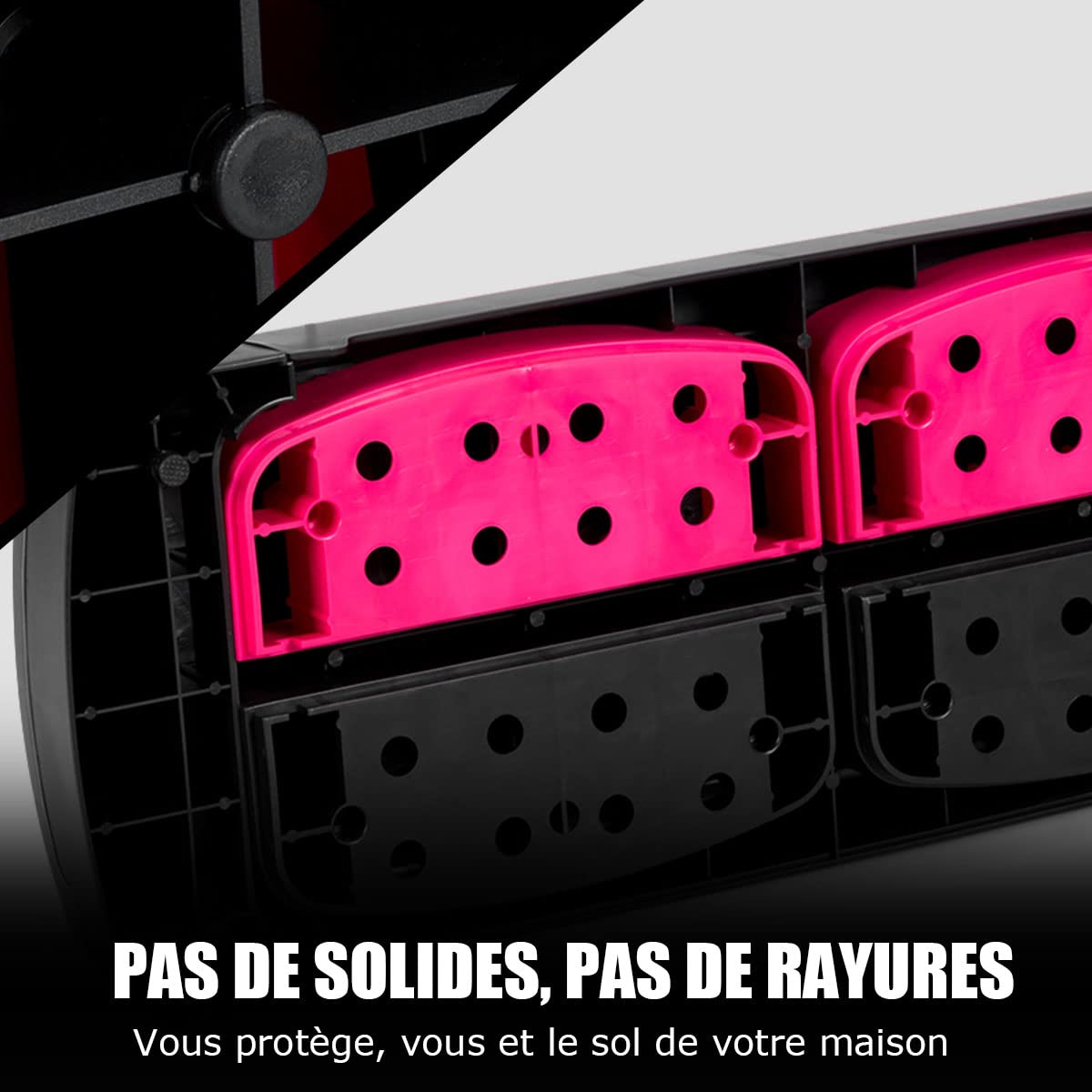 COSTWAY Aérobic Step Fitness Réglable Hauteur 3 Niveaux 10/15/20CM Surface Antidérapant Capacité Poids 250KG Noir