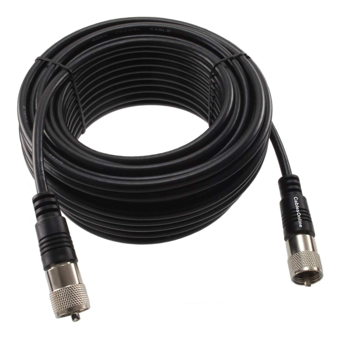 CablesOnline 40ft RG8x Coax UHF (PL259) Male to Male Antenna Cable (R-U040)