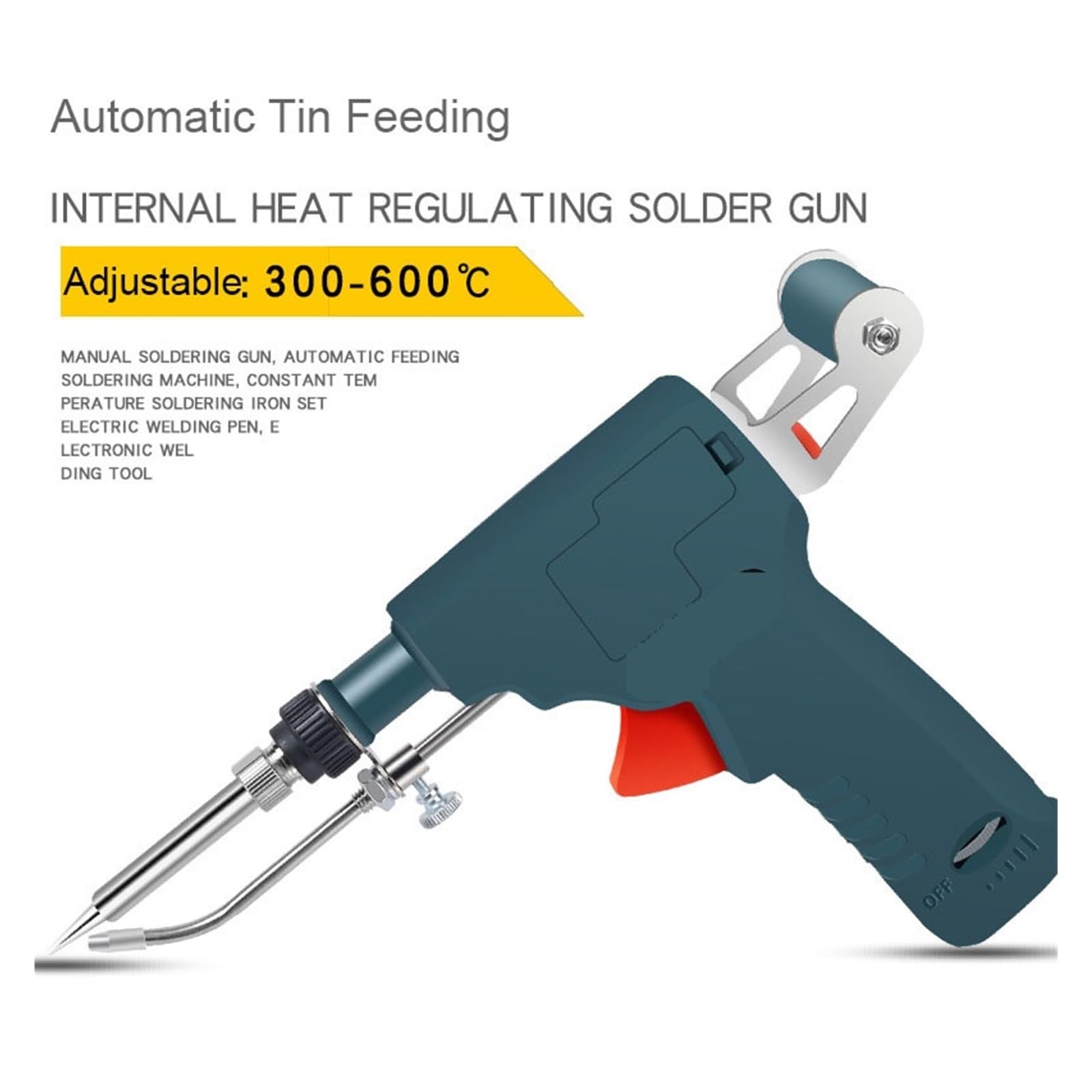 Pistola De Soldadura Estaño Con Temperatura Ajustable, Hierro Regulación Interna 80W, Kit Eléctrico Alimentación Automática, Equipo Calentamiento Preciso(6 Pcs Stand Kit)