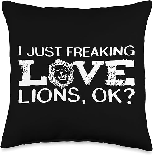 Tamer Leo Lioness Big Cat Feline Jungle Pride Roar Cub Lion Throw Pillow, 16x16, Multicolor