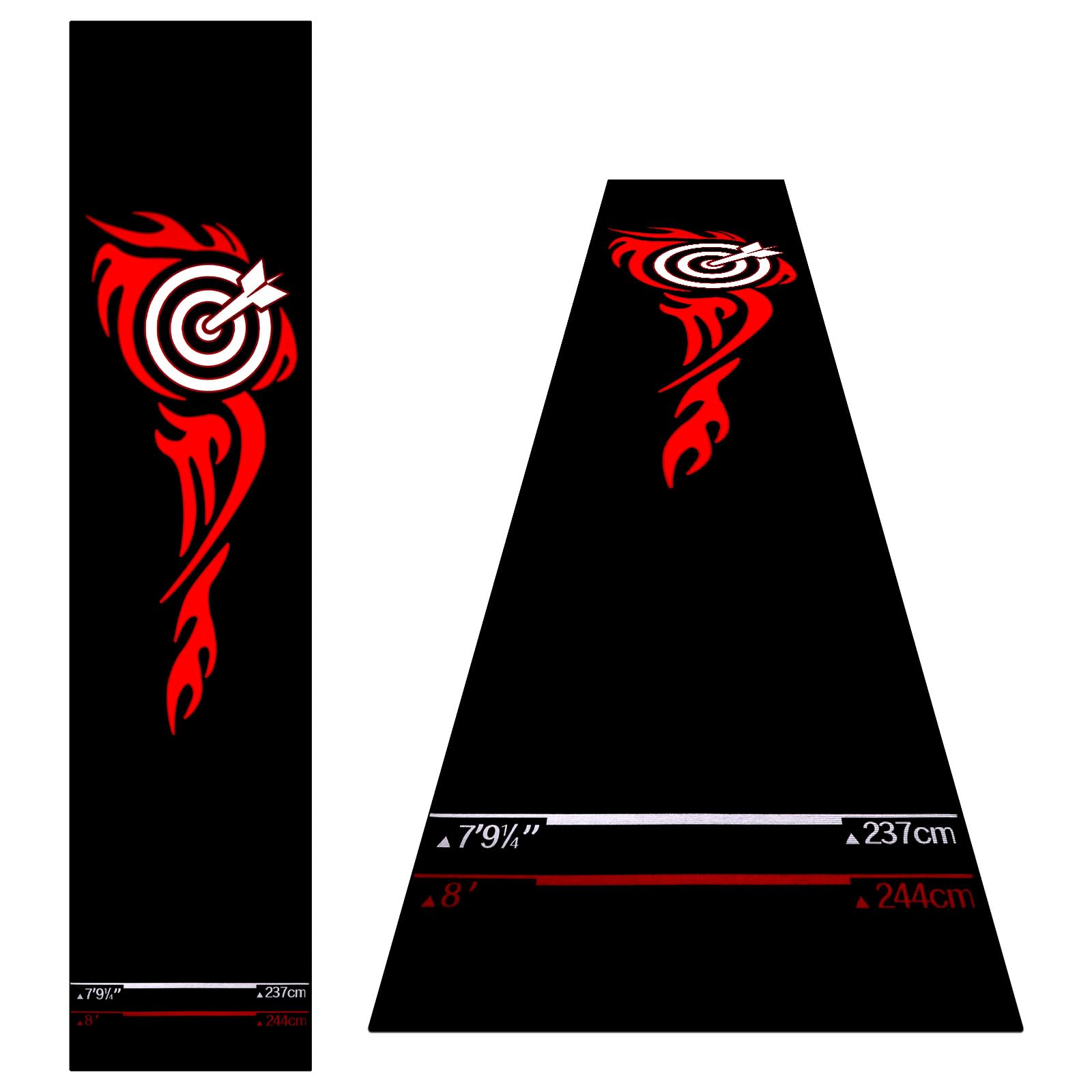 Thmins Darts Mat with Oche Line for Dart Board, Non-Slip Floor Mat with Standard Throw Distances and Protective Surface