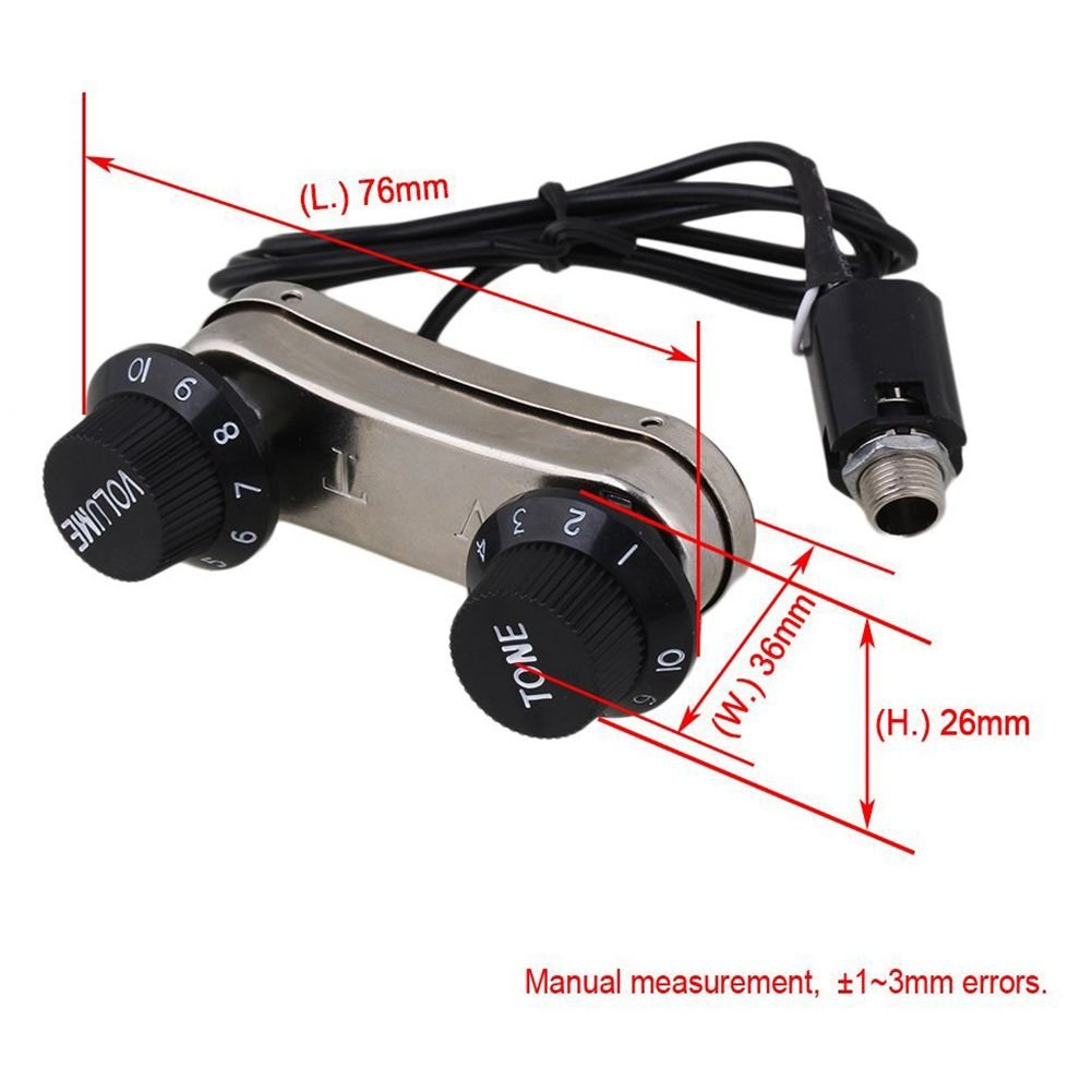 Bloepum Acoustic Guitar Pickup Piezo & Passive Preamp PS700