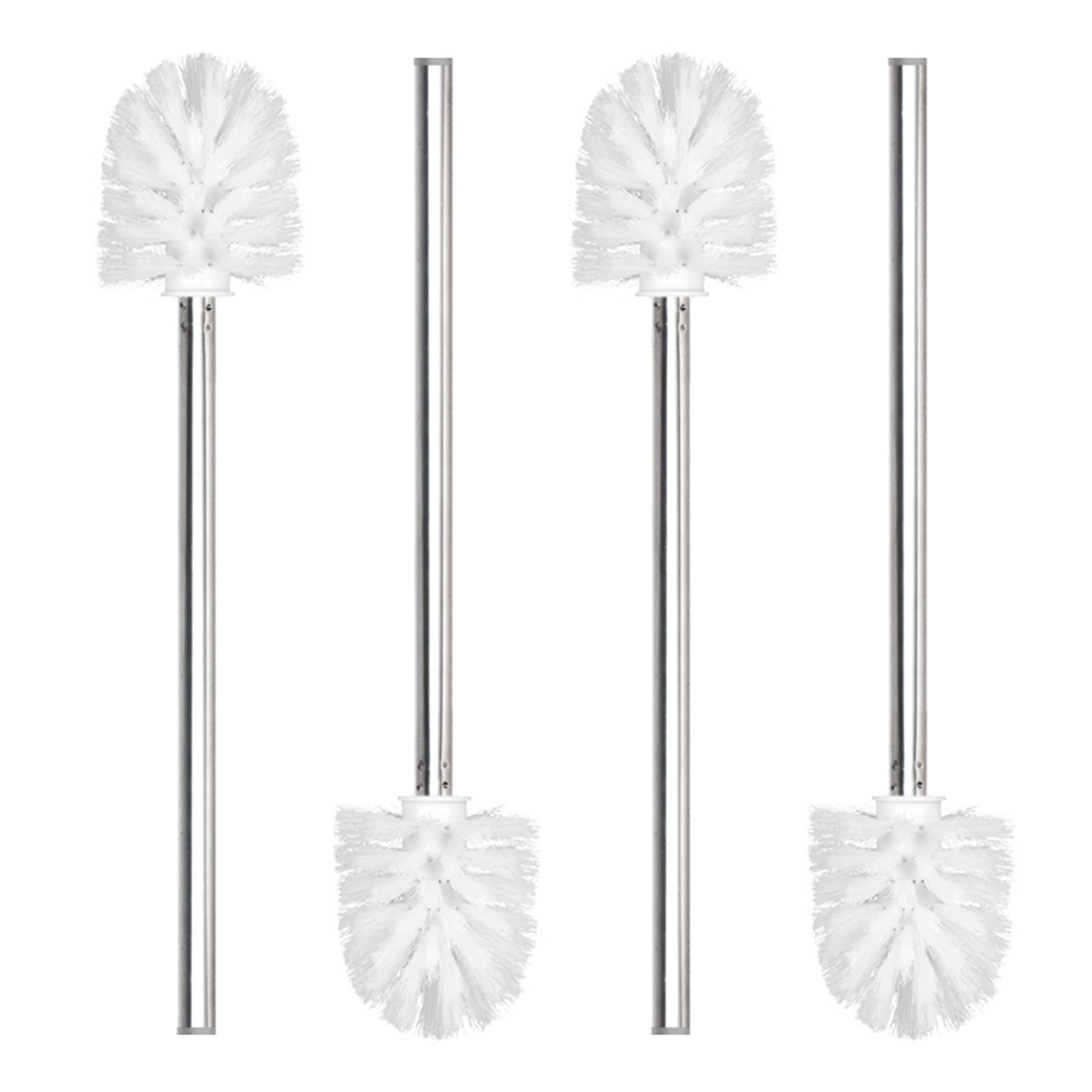 4Pcs Household Toilet Bowl Brush Bathroom Cleaning Tools Stainless Steels Handle Bathroom Cleaning Enduring Stainless Steels Handle