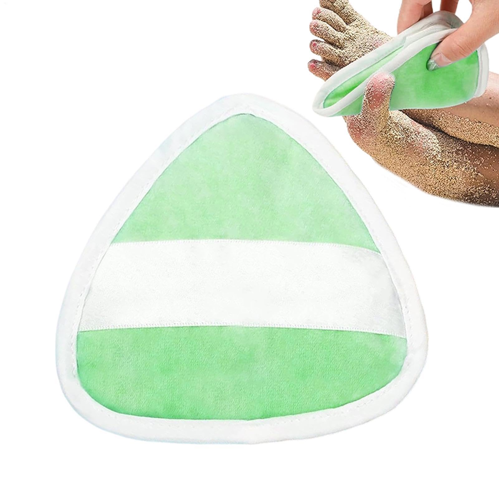 Raspador quitaarena suave y triangular para limpiar la piel tras la piscina