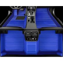 All-Weather Custom Car Floor Mat - Waterproof, Dirt-Proof and Easy to Clean Blue Stripes