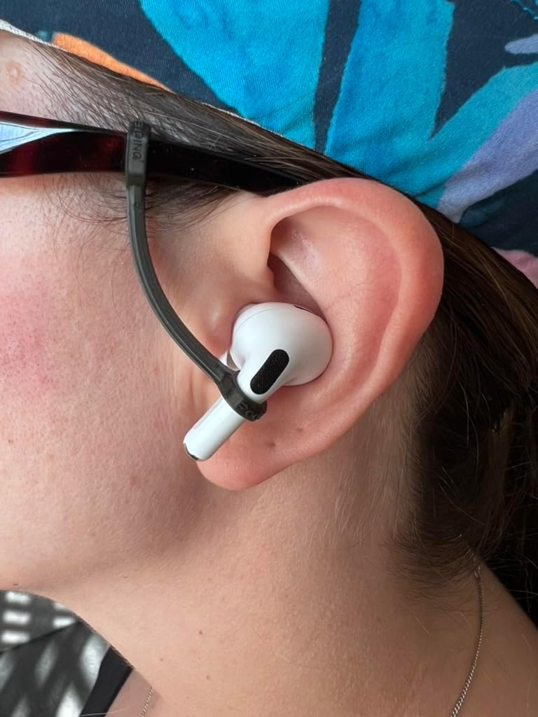 PodSTRAP™ – Silicone Strap Accessory for Securing Wireless Earbuds, Black – Manufactured in The USA –Patents Pending (3)
