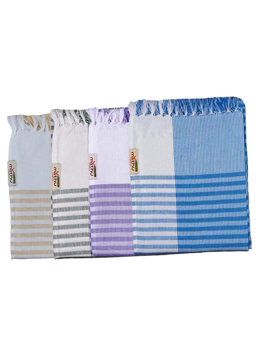 RAMRAJ Cotton Bath Towels - Multicolor Checked -13 RAMRAJ Cotton Bath Towels - Multicolor Checked -13