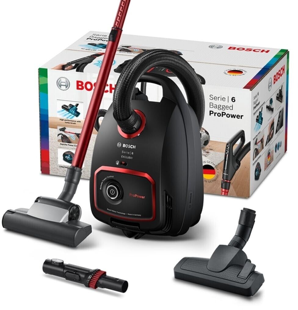 BOSCH Kanisterstaubsauger BGB6MPOW 850 W Schwarz rot