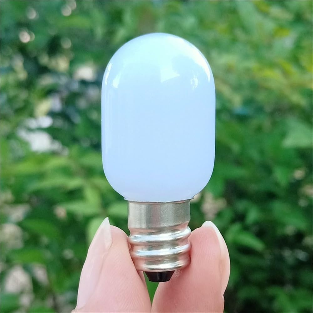 Fengyan Żarówki Domowe, Opakowanie 50 sztuk, żarówka LED do lodówki T20C DC12V E12 0,7/1,5/2,5 W z mlecznym szkłem(3000K warm white,2.5W 12V)