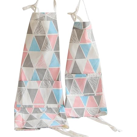 Amazon Co Jp Saniqueen G エプロン 親子ペア お揃い セット ペアルック 家庭 学校用 料理実習 ピンク 服 ファッション小物