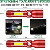 Vista 5 de AdamStar Linterna de Luz Negra, Linternas Recargables 3 en 1, Linterna LED Magnética de Luz UV de Altos Lúmenes, Linterna de Camping Impermeable