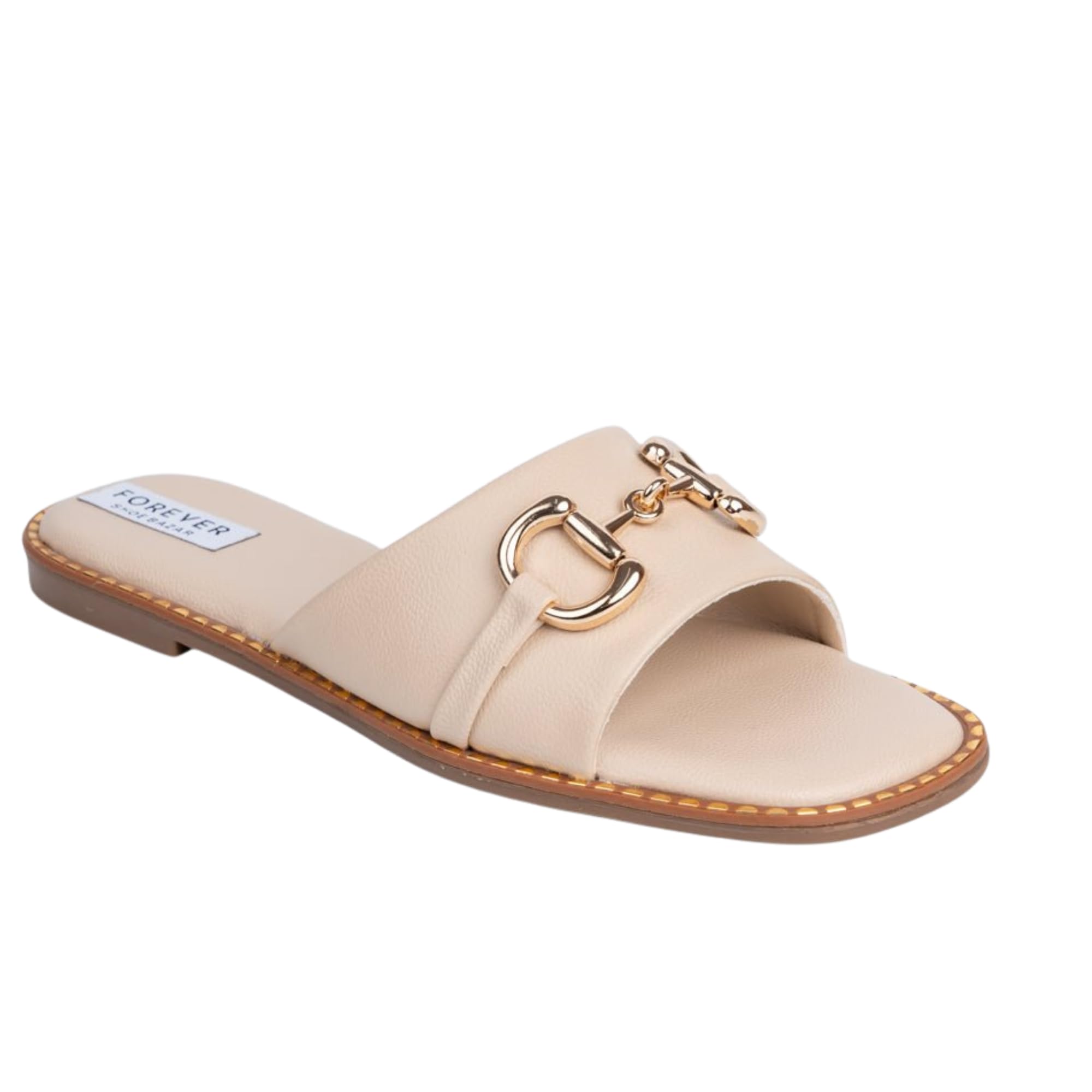She Got Me Working! - Women's Beige Flats | Casual-image-35