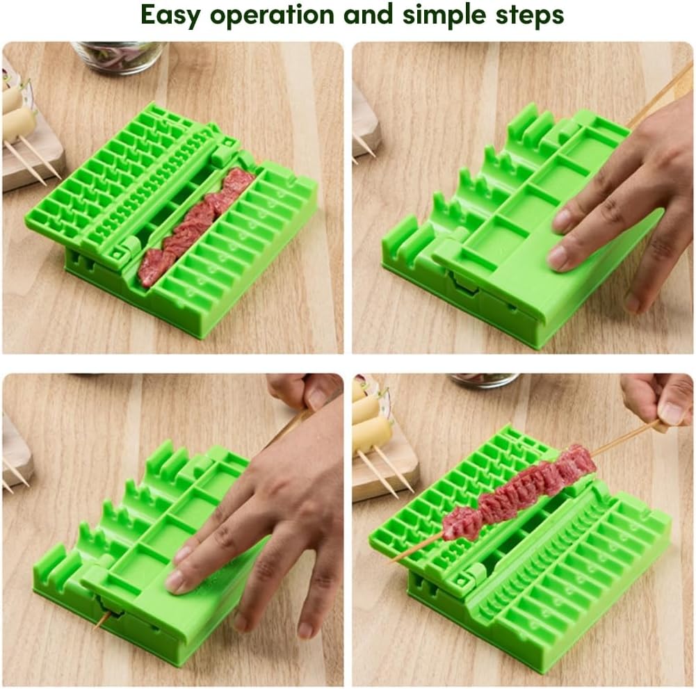 Barbecue Skewer Maker for Outdoor Cooking Quick Portable Meat Skewer Box Easy Skewer Tools Meat Kebab Maker Kitchen image 2