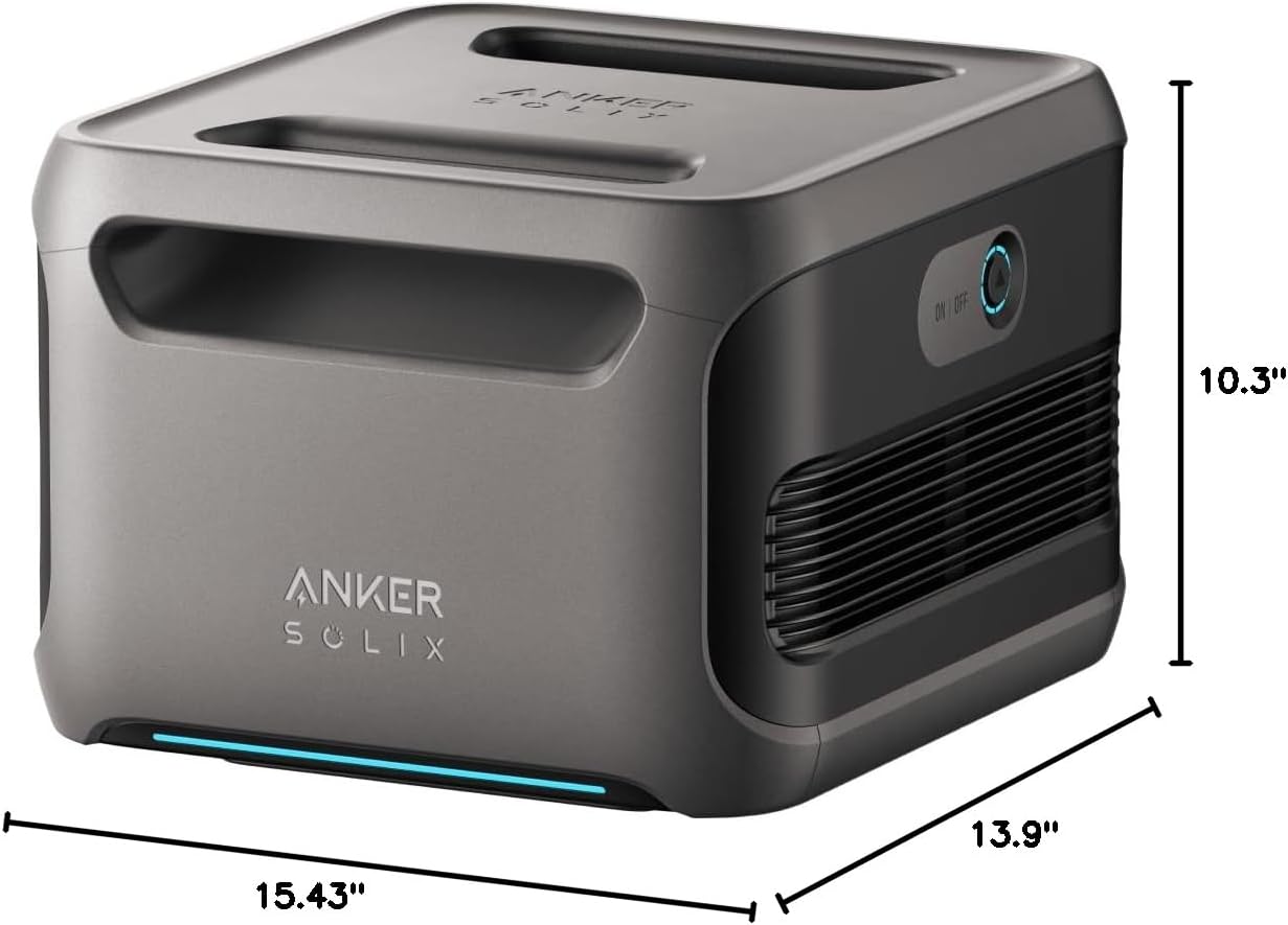 Anker SOLIX BP3800 Expansion Battery, 3840Wh LiFePO4 Battery with 10-Year Lifespan, for SOLIX F3800 Series, for Home Use, RV, and Emergencies