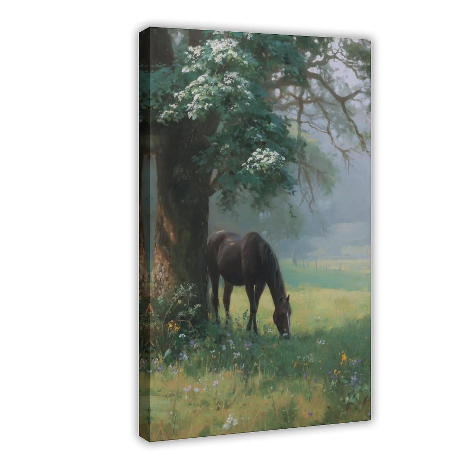 Bareronor Rustic Cottagecore Canvas Poster Bedroom Decor Landscape Office Room Decor Gift 20" L X 30" W