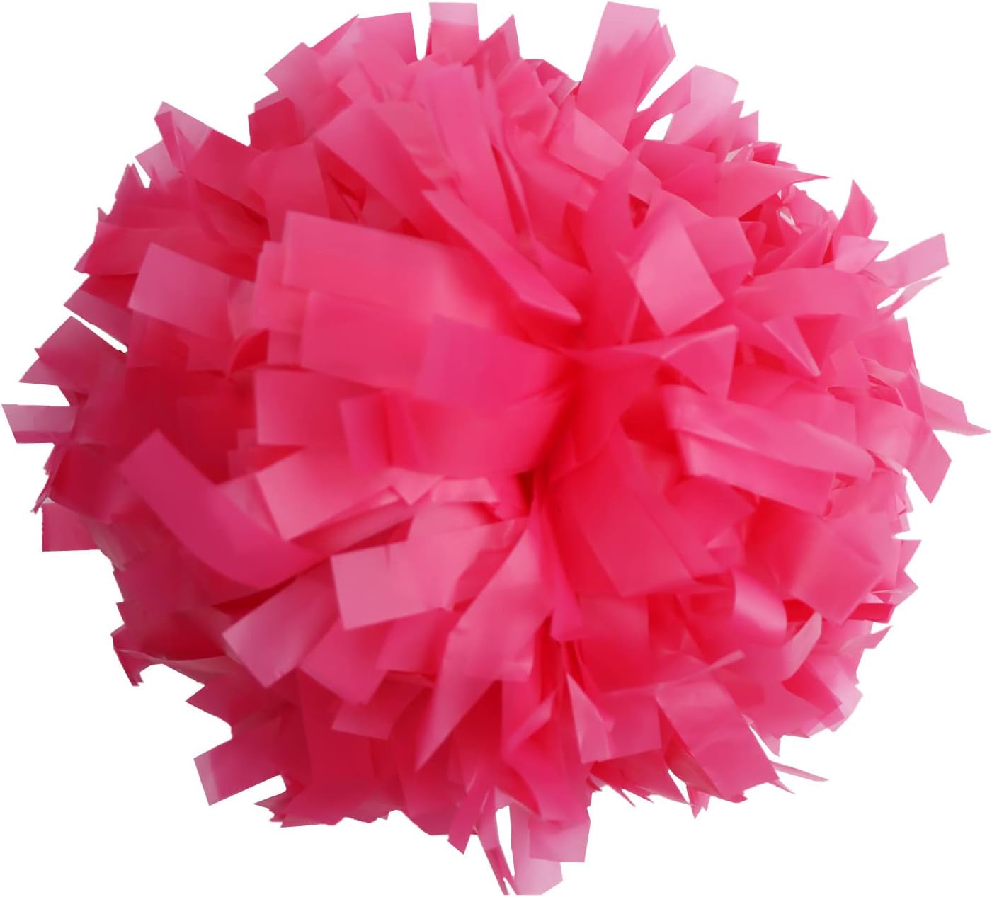 2 Pack 6 Inch Plastic Cheerleading Pom Poms with Baton Handle, Pompoms for Kids Girls Cheering Squad, Daily Training, Sports Game, Team Spirit