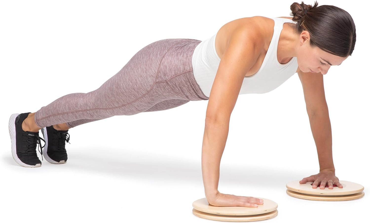OPTP Pro Rotating Discs (Pair) – 11” Wooden Rotator Discs for Strength and Balance Training, Use as Pilates Discs, a Twist Board for Exercise or Core Workout, and Range of Motion - Made in the USA