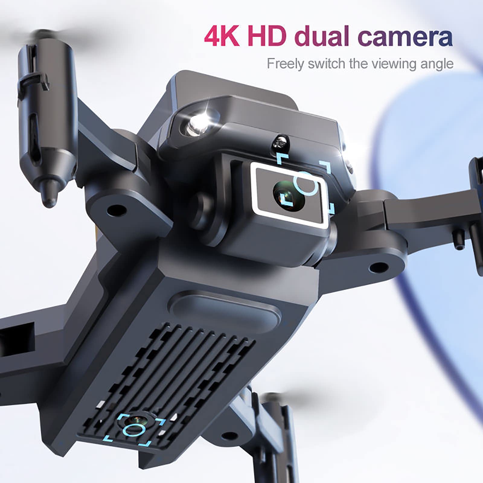 Mini Zdalnie Sterowany Dron, Zdalnie Sterowany Quadkopter, Z Podwójną Kamerą 4K HD, Lotem Po Trajektorii I Trybem Bezgłowym, 50-krotny Zoom, Dla Chłopców I Dziewcząt