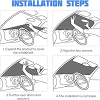 Vista 6 de Parasol plegable para parabrisas de automóvil, parasol plegable para ventana delantera automotriz, bloquea los rayos UV, cubierta protectora