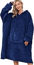 Voqeen Blanket Hoodie Oversized Sherpa Hoodie Wearable Blanket Hoodie Fleece Hoodie Warm Sweatshirt Giant Blanket Hoodie