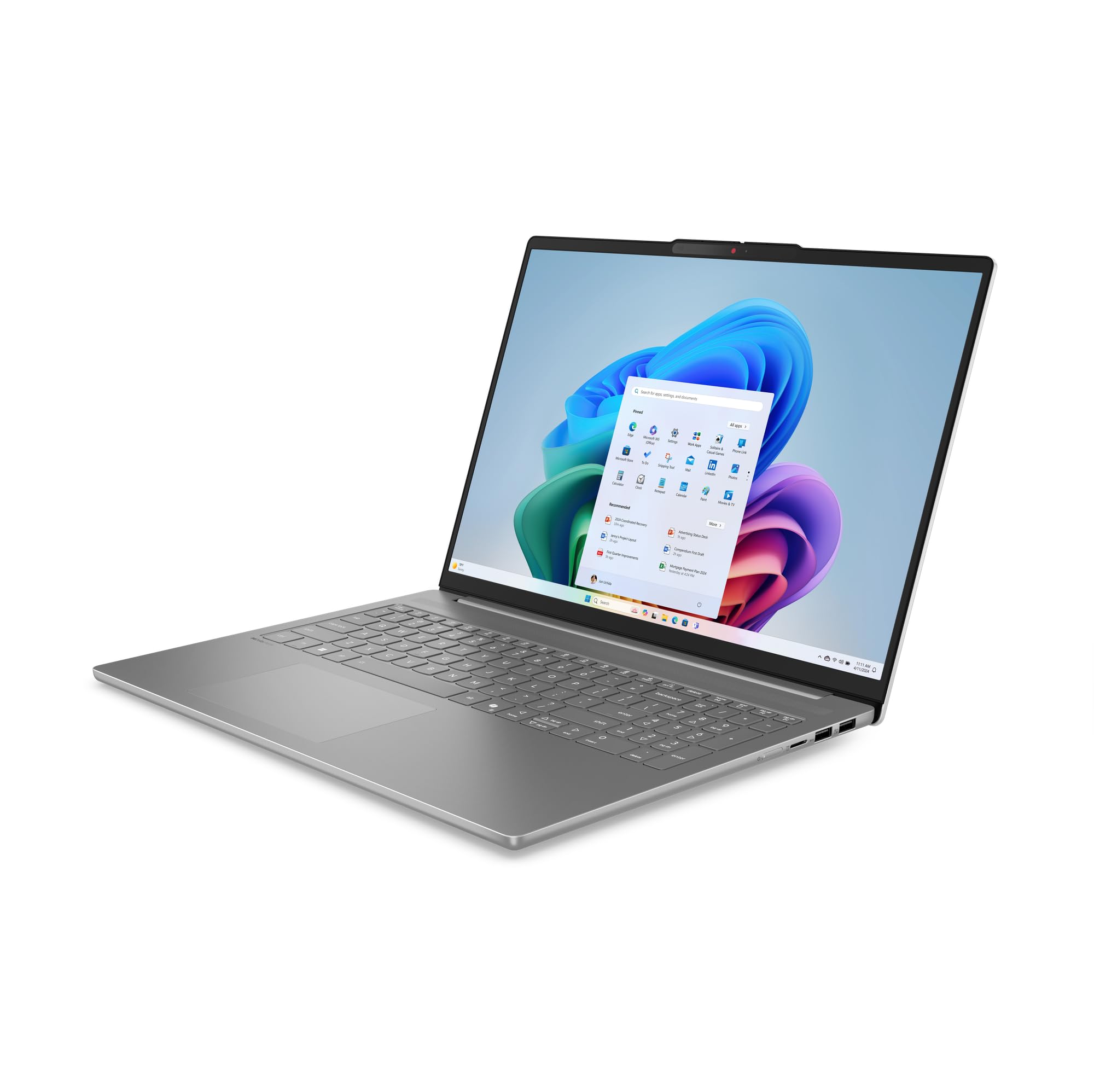 Lenovo IdeaPad Slim 5 Laptop | Copilot+ PC | 16" WUXGA Display | AMD Ryzen AI 5 330 | 512GB SSD | 16GB RAM | AMD Radeon Grafik | QWERTZ | Beleuchtet | Windows 11 | Luna Grau | 3 Monate Premium Care