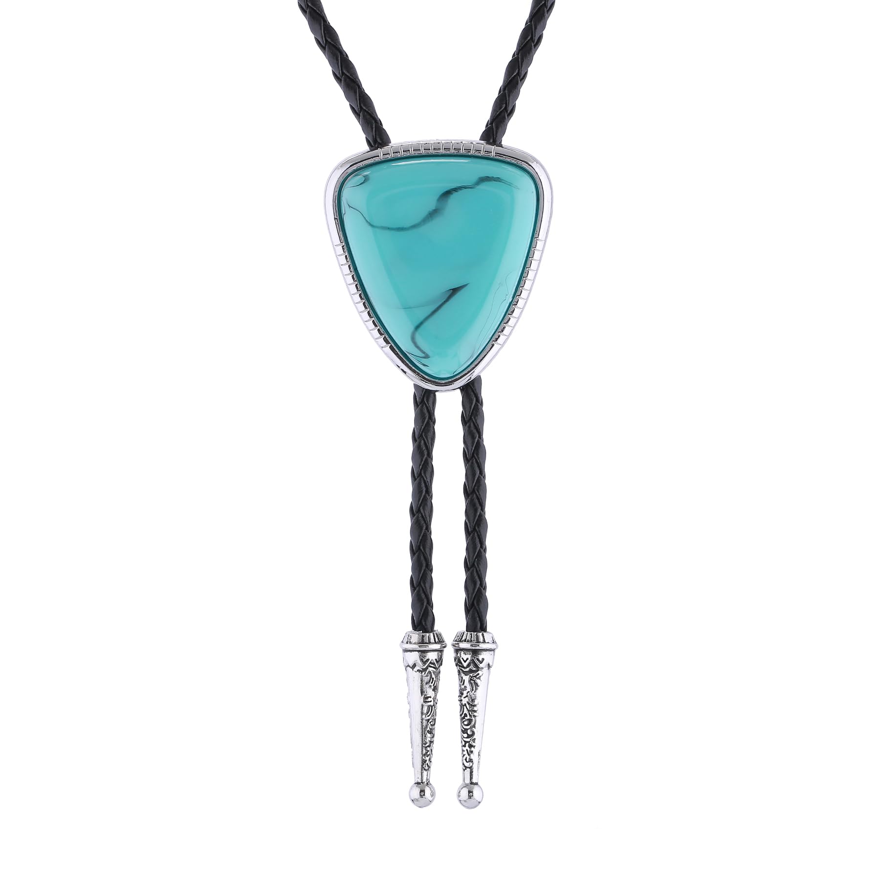 Btilasif Bolo Tie for Men, Turquoise Tie Western Cowboy Necklace Neckties, Rodeo Cowboy Accessories for Women, Western Gifts for Men