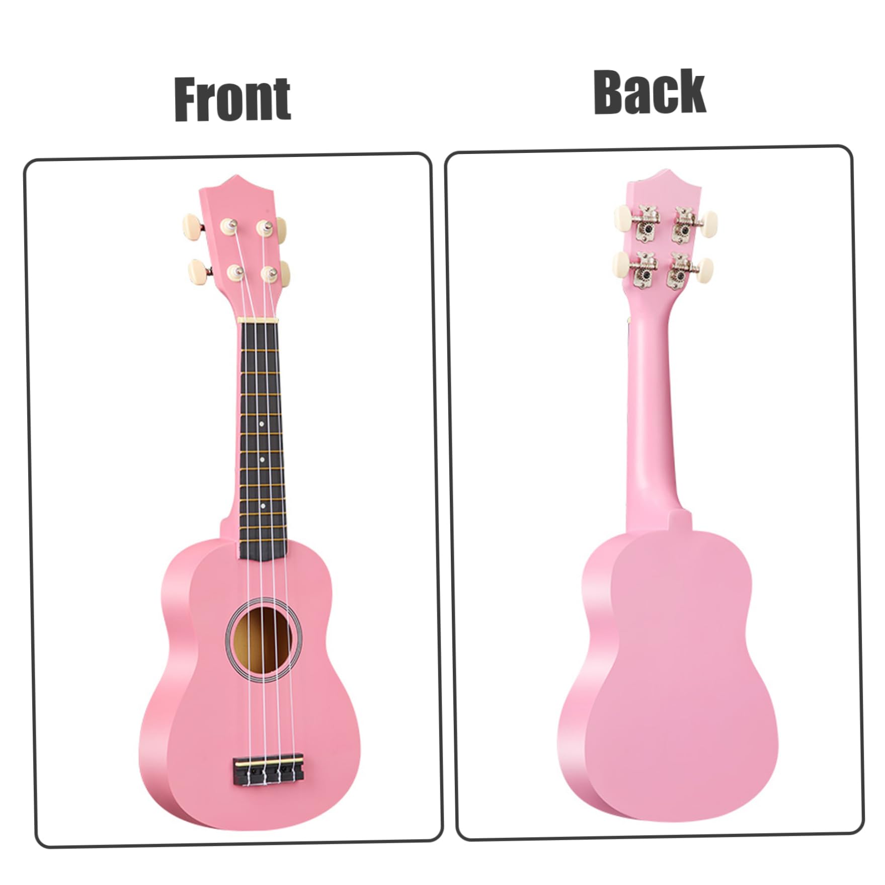 Guitarra para niños pequeños Ukelele Infantil 21 Pulgadas para Principiantes Guitarra de 4 Cuerdas para niños pequeños Ukelele clásico de Tilo con púa cejilla Bolsa de Transporte Instrumento Estilo 2