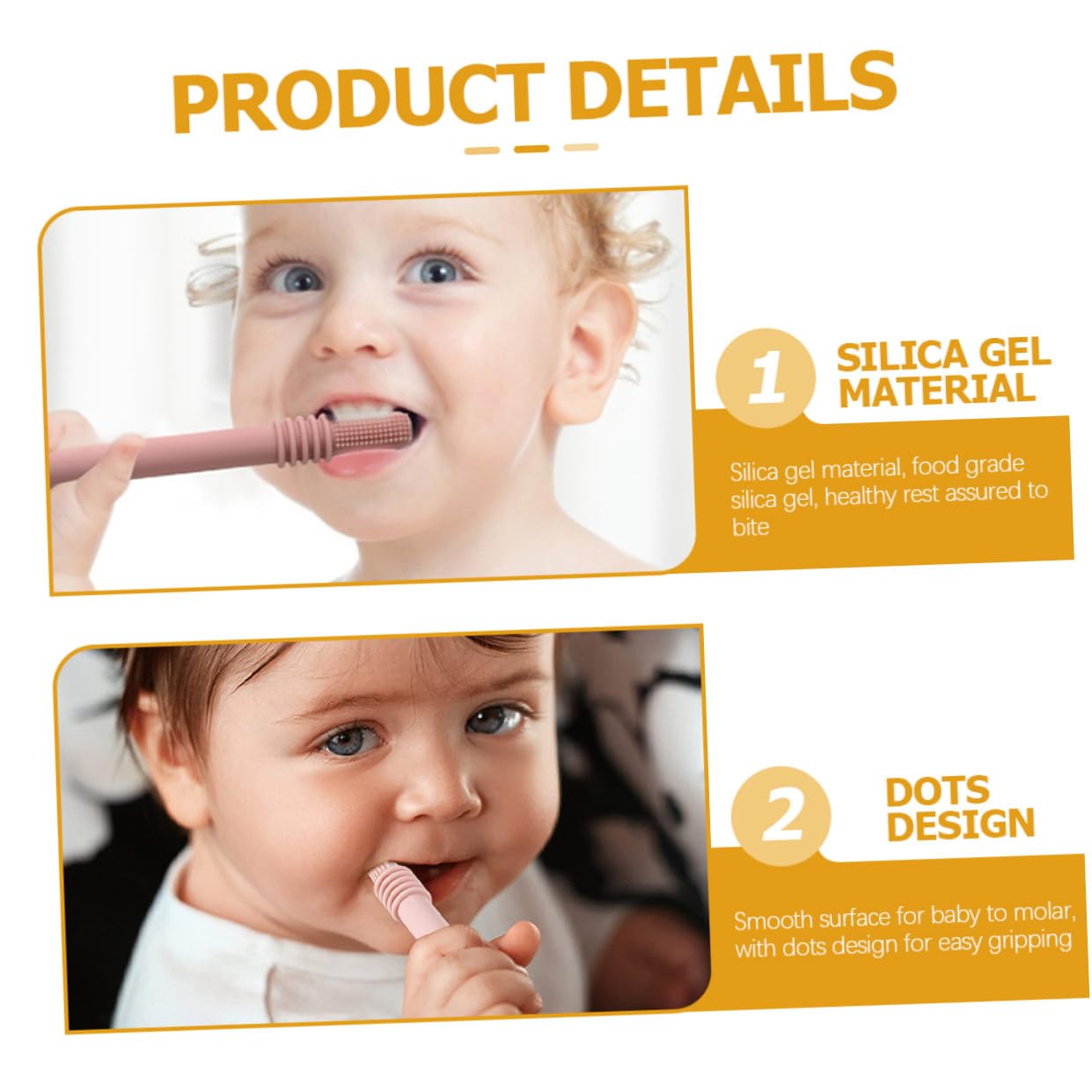 Abaodam Masticatore per Dentizione Ragazzo Ragazza 6 Pezzi in Silicone | Tubi da Dentizione, Sollievo per Gengive, Regalo per Shower e Compleanno