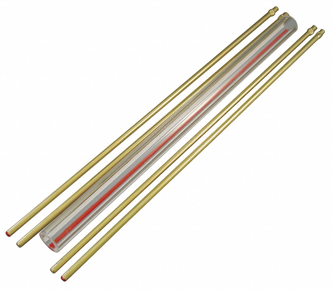 Glass Rod Kit, Red Line, 3/4In Dia, 36In L