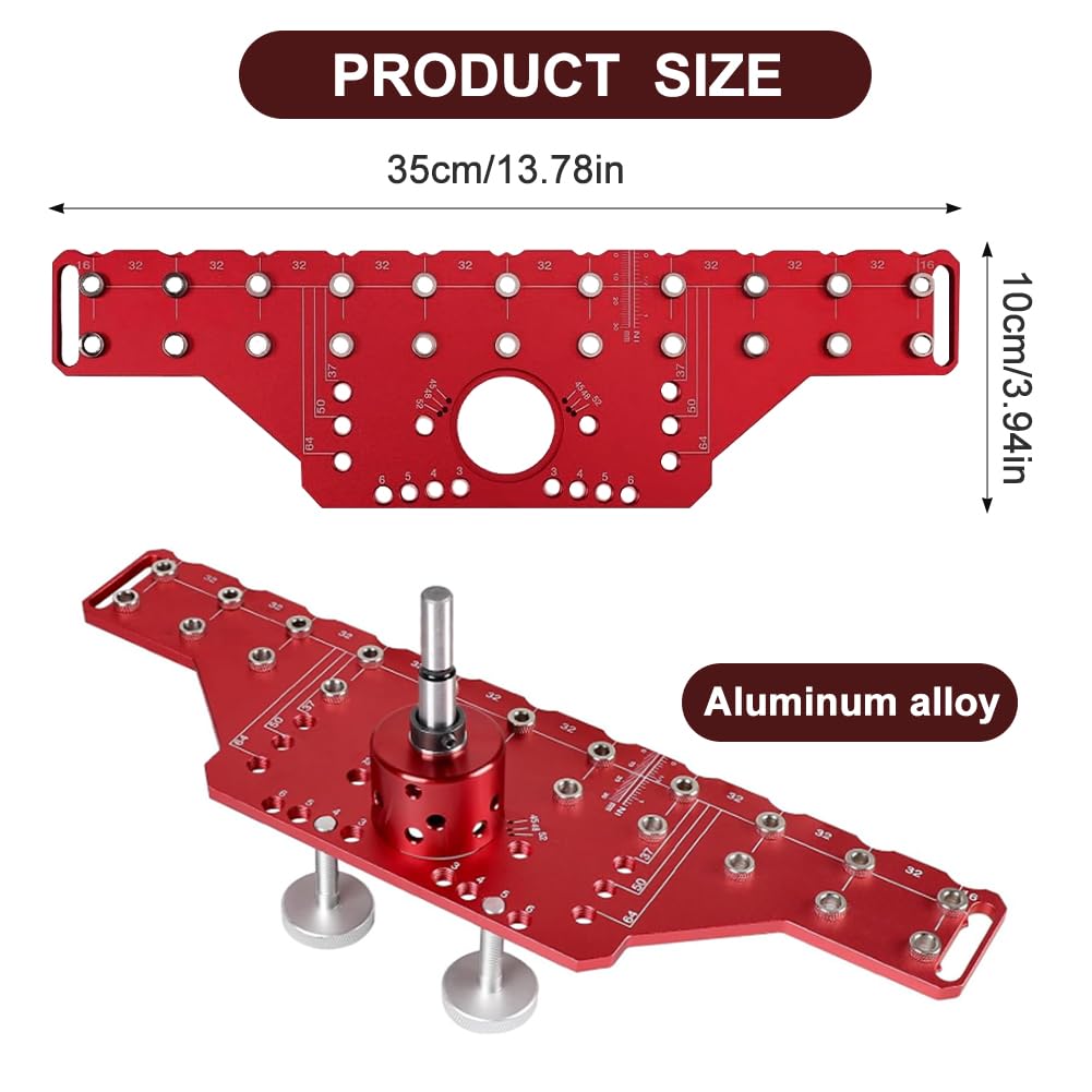 Lochreihen Bohrschablone 2 in 1 Regalstiftvorrichtung, Bohrerführungen Bohrschablone, Hardware-Bohrschablone für Heimwerker, DIY-Holzbearbeitungswerkzeug