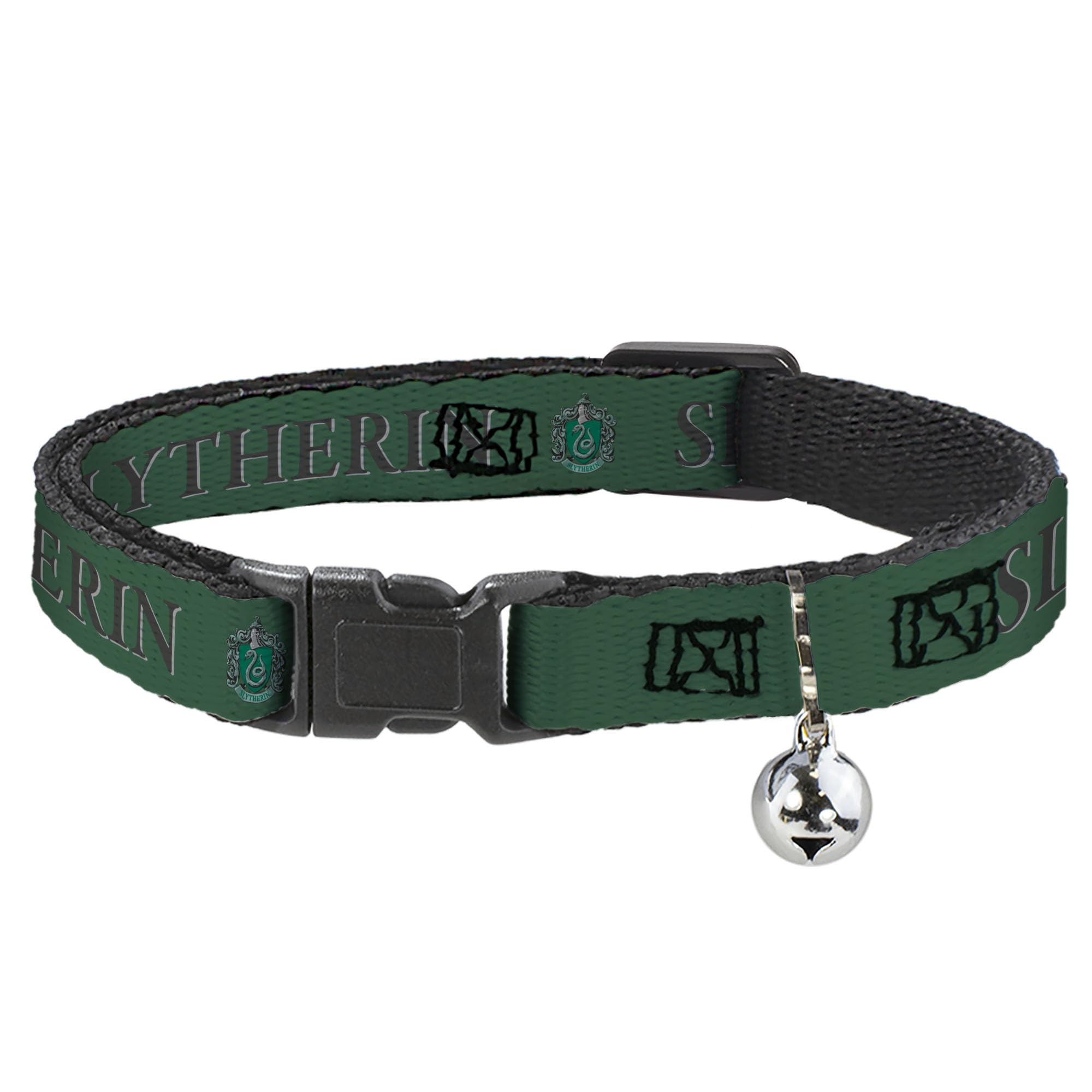 Collar de gato Harry Potter Slytherin verde para lucir en fotos y paseos por casa