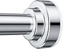 TEECK Shower Curtain Rod, 32-80 inch Adjustable Spring Tension Curtain Rod, Never Rust Anti-Slip Shower Curtain Rod for Bathroom, No Drilling, Never Collapse, Easy to Use, Silver