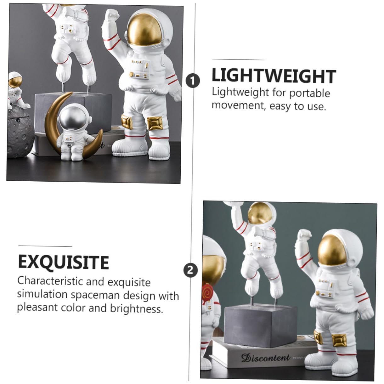 Astronauten Dekoration aus Kunstharz für Kinderzimmer, Weihnachten Party
