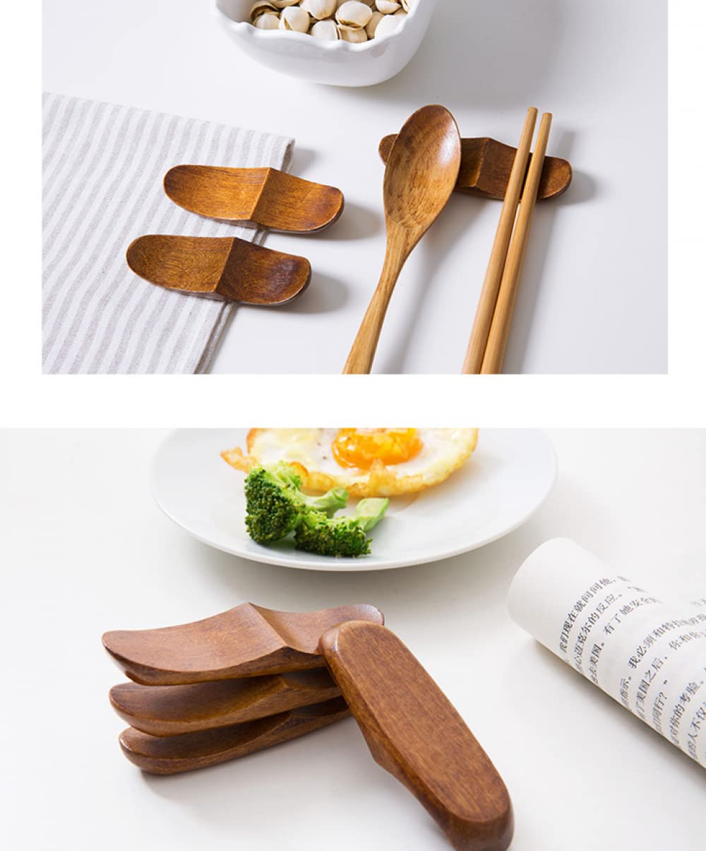 Support de baguettes en bois antidérapant – Repose-fourchettes et cuillères multifonction pour le rangement de la vaisselle de cuisine, idéal pour un usage domestique et les essentiels de salle à