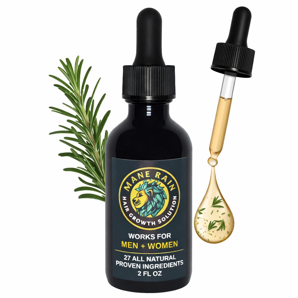 Mane Rain Hair Growth for Men and Women-27 All Natural Proven Ingredients Awaken Hibernating Cells/Roots-Stimulates and Nourishes the Scalp, Slows